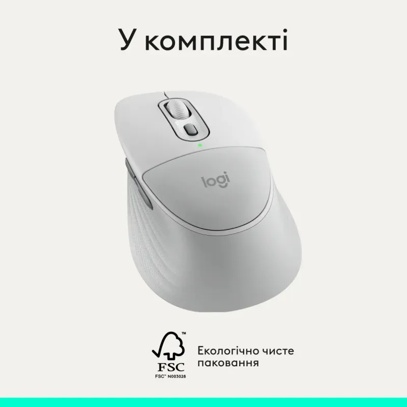 Комп'ютерна миша Logitech Signature Comfort Plus M850L Wireless/Bluetooth White (910-007716)