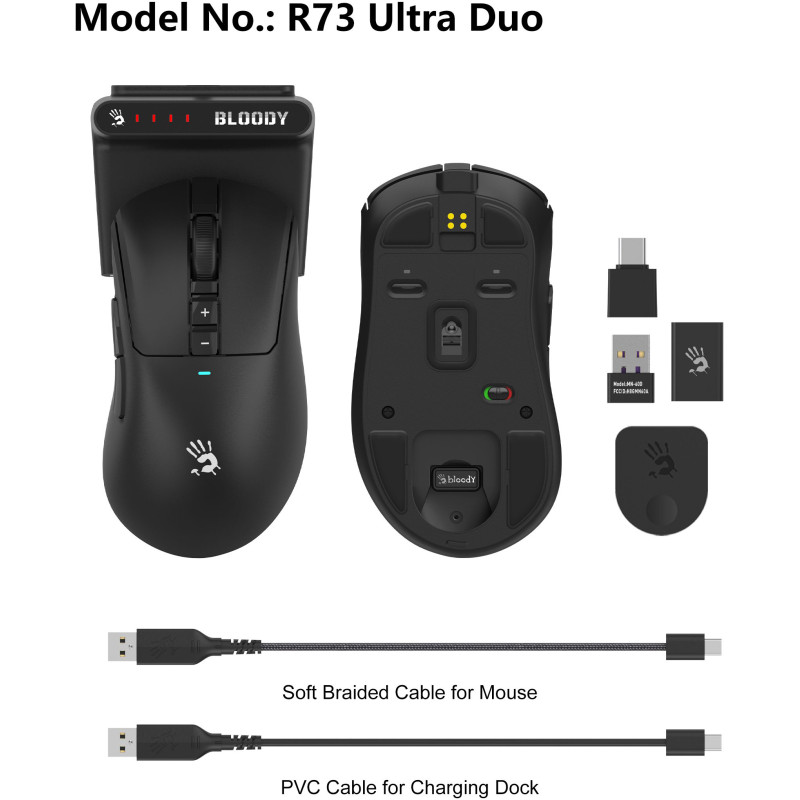 Комп'ютерна миша Bloody R73 Ultra Duo (Black)