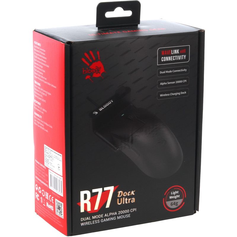 Комп'ютерна миша Bloody R77 Ultra Dock (Black)