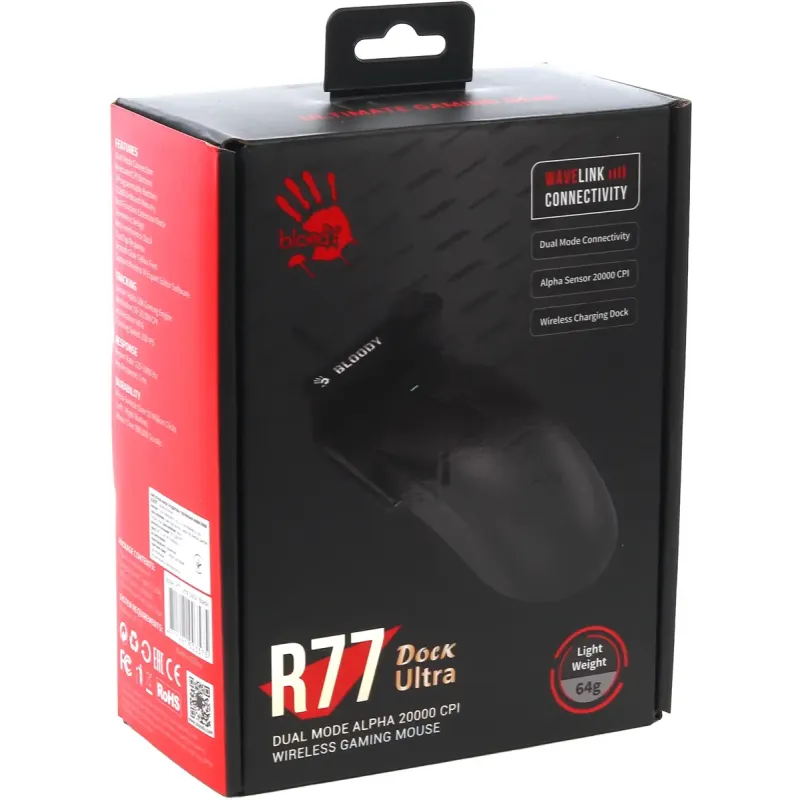 Компьютерная мышь Bloody R77 Ultra Dock (Black)