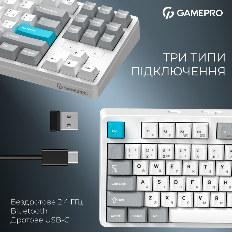 Клавиатура GamePro Asgard Ragnar White (MK285WH)