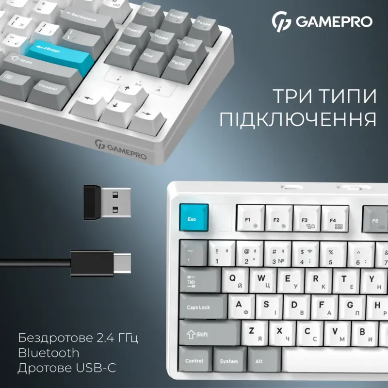 Клавіатура GamePro Asgard Ragnar White (MK285WH)