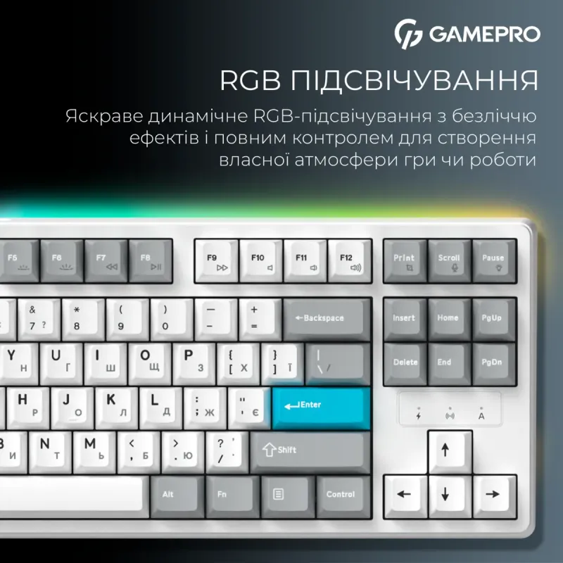 Клавіатура GamePro Asgard Ragnar White (MK285WH)