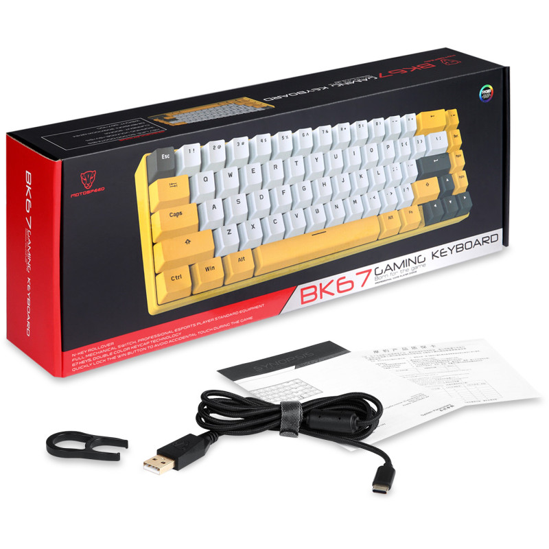 Клавиатура Motospeed BK67 Longhua Red Yellow (mtbk67ymr)
