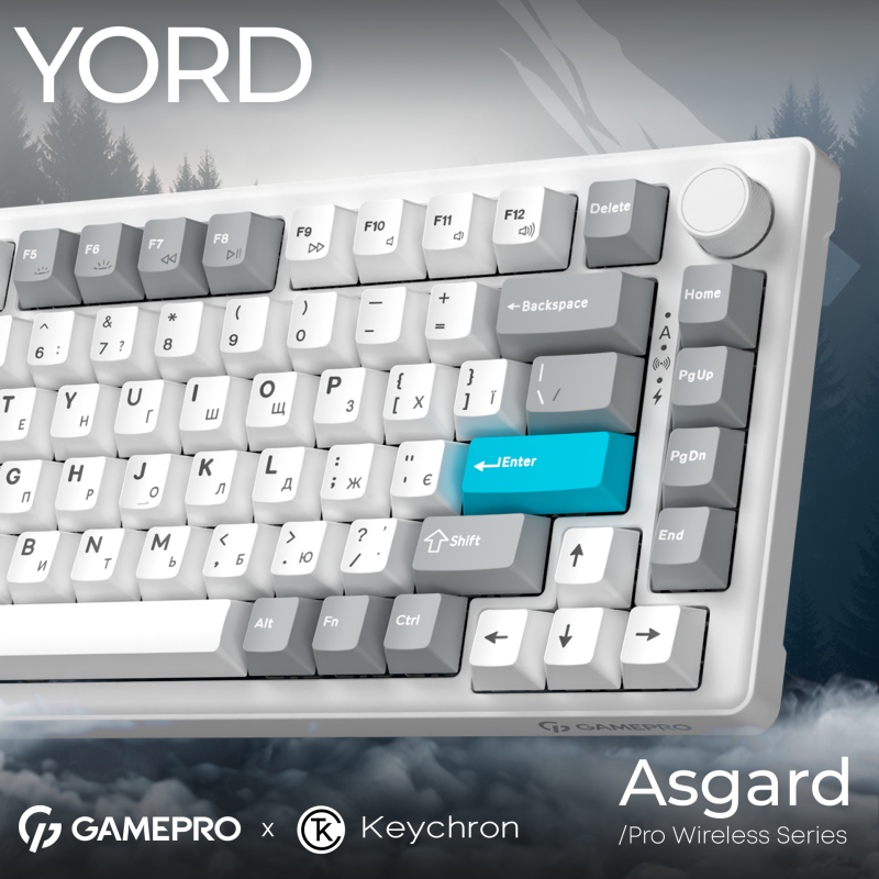 Клавіатура GamePro Asgard Yord White (MK266WH)