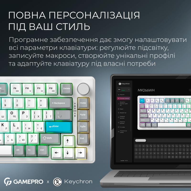 Клавіатура GamePro Asgard Yord White (MK266WH)
