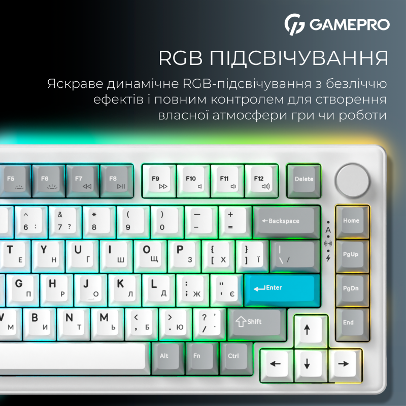 Клавіатура GamePro Asgard Yord White (MK266WH)