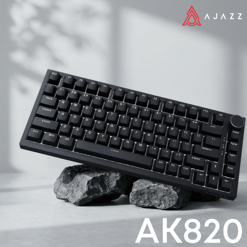 Клавіатура Ajazz AK820 Red Switch Black (AK820-RB)