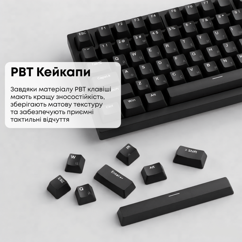 Клавіатура Ajazz AK820 Red Switch Black (AK820-RB)