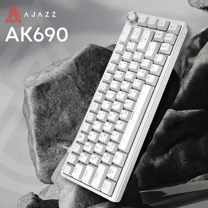 Клавіатура Ajazz AK690 Peach Mist Switch (AK690-PM-W)