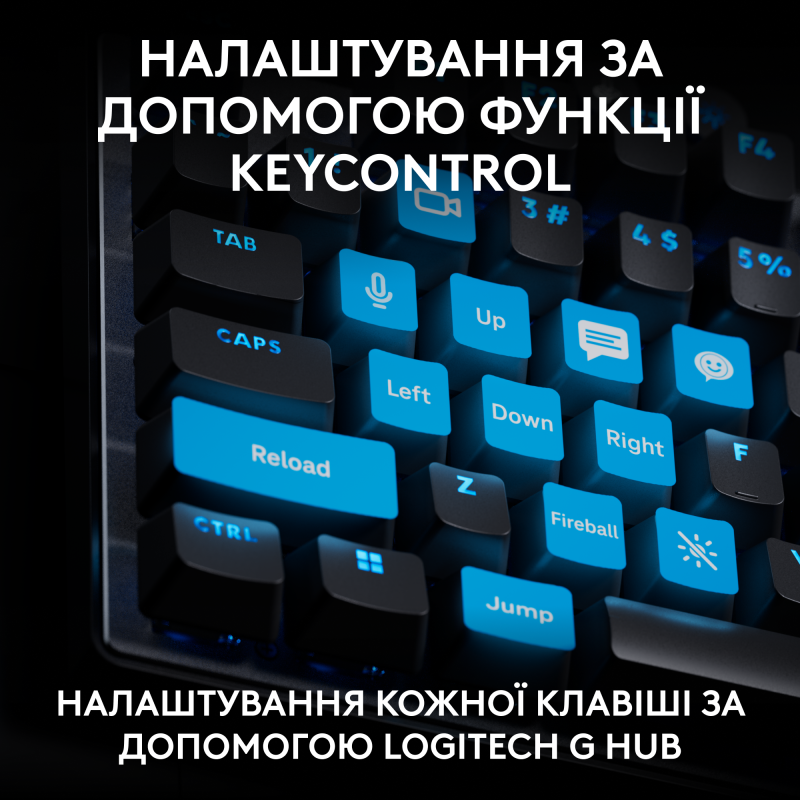 Клавіатура Logitech G Pro X TKL Rapid Linear Black (920-013233)