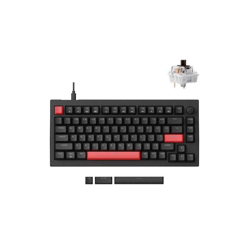 Клавіатура Lemokey X4 84Key Keychron Brown QMK/VIA Hot-Swap RGB ENG/UKR USB Black (X4-H3-UA)