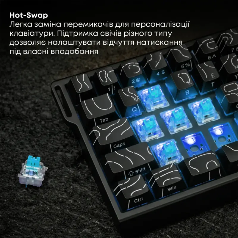 Клавиатура Ajazz AK680 V2 Ice Island Magnetic Switch (AK680-V2-I-GB)