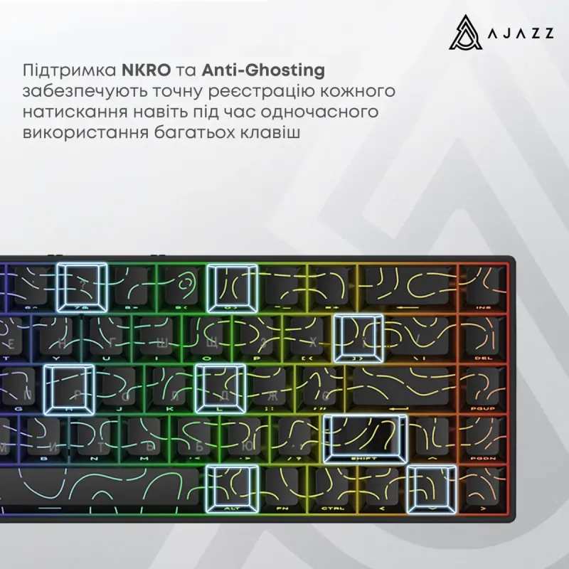 Клавиатура Ajazz AK680 V2 Ice Island Magnetic Switch (AK680-V2-I-GB)