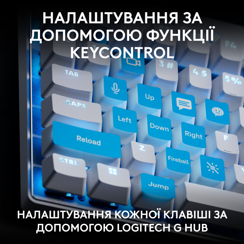Клавиатура Logitech G Pro X TKL Rapid Linear White (920-013242)