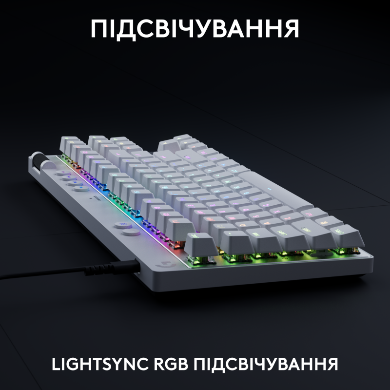 Клавиатура Logitech G Pro X TKL Rapid Linear White (920-013242)