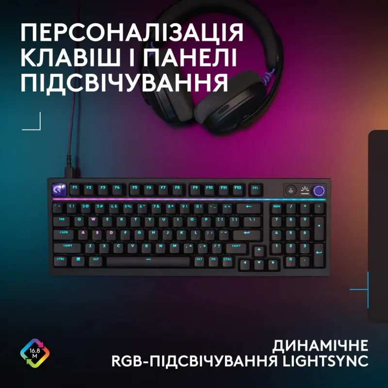 Клавиатура Logitech G316 X TKL USB UA Black (920-014205)