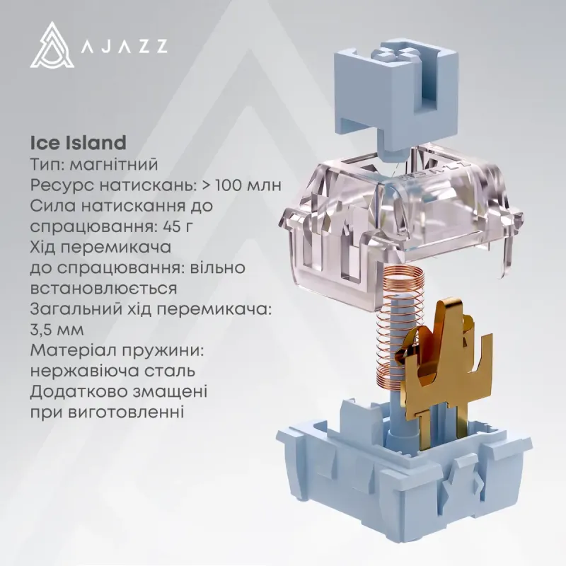 Клавиатура Ajazz AK680 V2 Ice Island Magnetic Switch (AK680-V2-I-S-W)