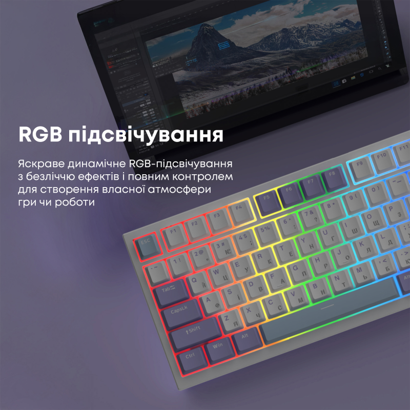 Клавіатура Ajazz AK820 Sea Salt Switch White (AK820-SS-PWB)