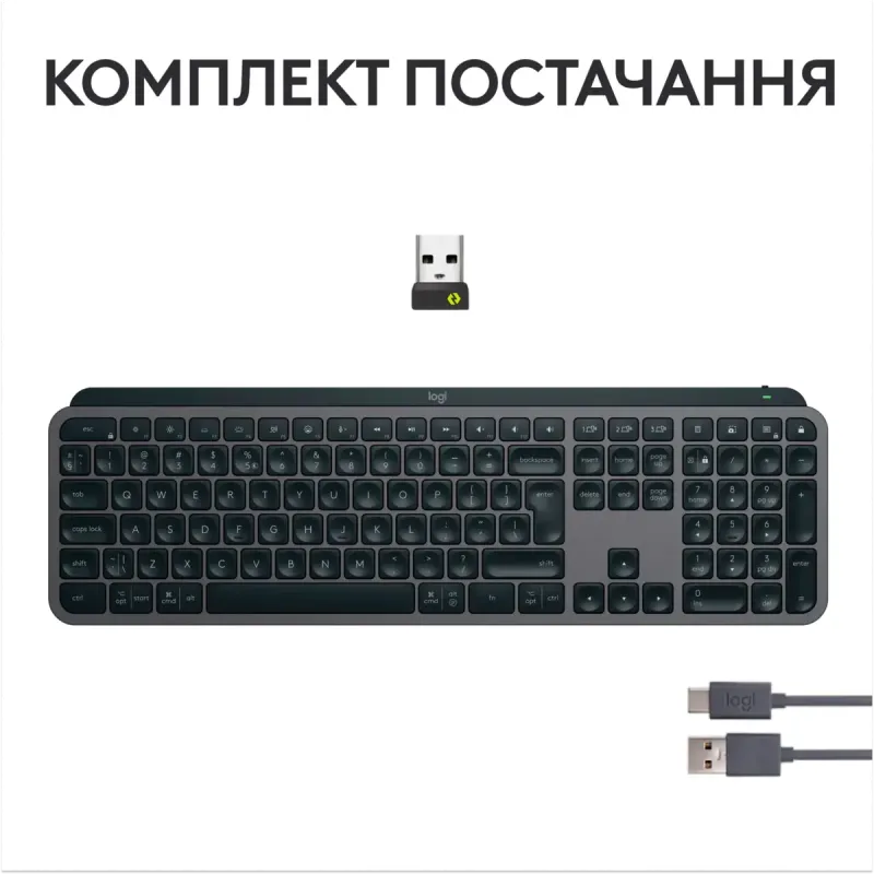 Клавіатура Logitech MX Keys S Graphite UA (920-011593)