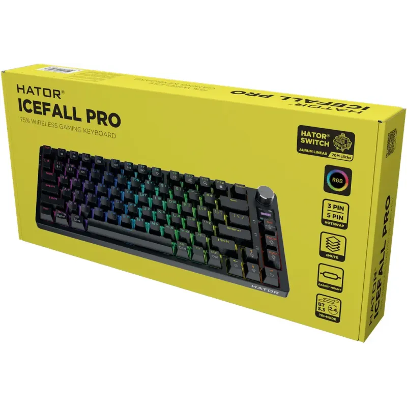 Клавіатура HATOR Icefall PRO Wireless Black (HTK450UA)