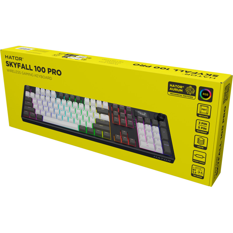 Клавиатура HATOR Skyfall 100 PRO wireless grey-black (HTK4100UA)