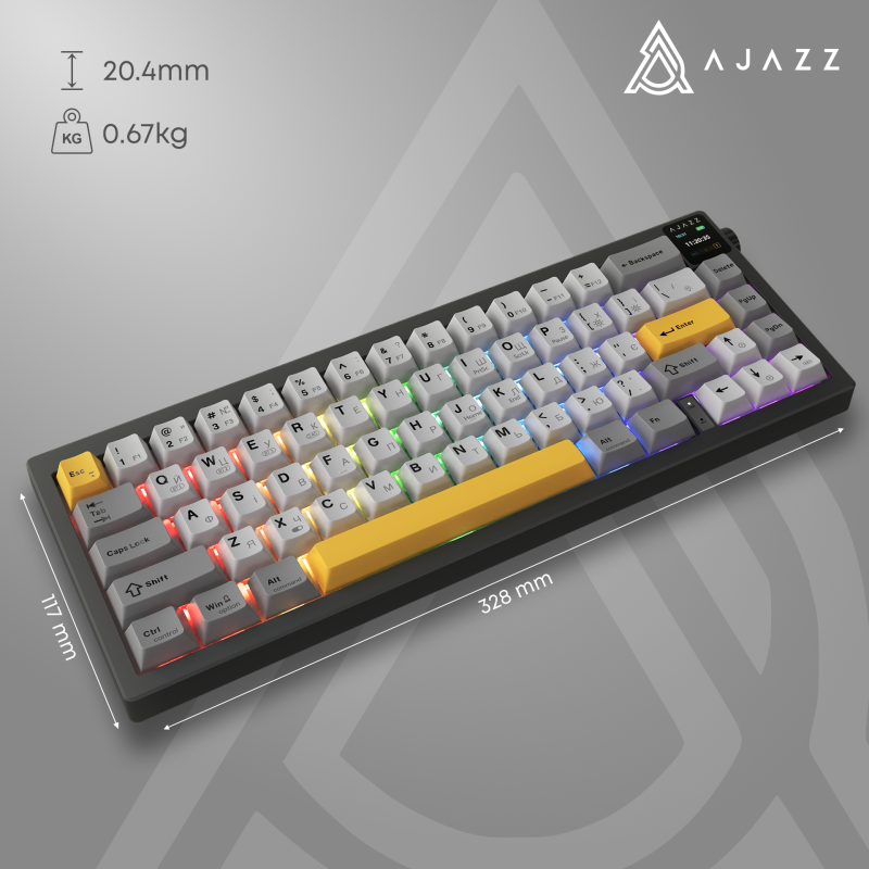 Клавиатура Ajazz AK650 Flying Fish Switch Black (AK650-FF-BGY)