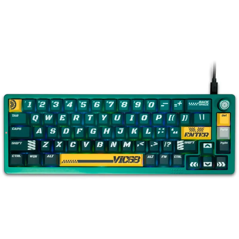 Клавиатура Thunderobot VIC68 TTC Ultra RGB King Magnetic Switch USB Parrot Green (6932066320188)