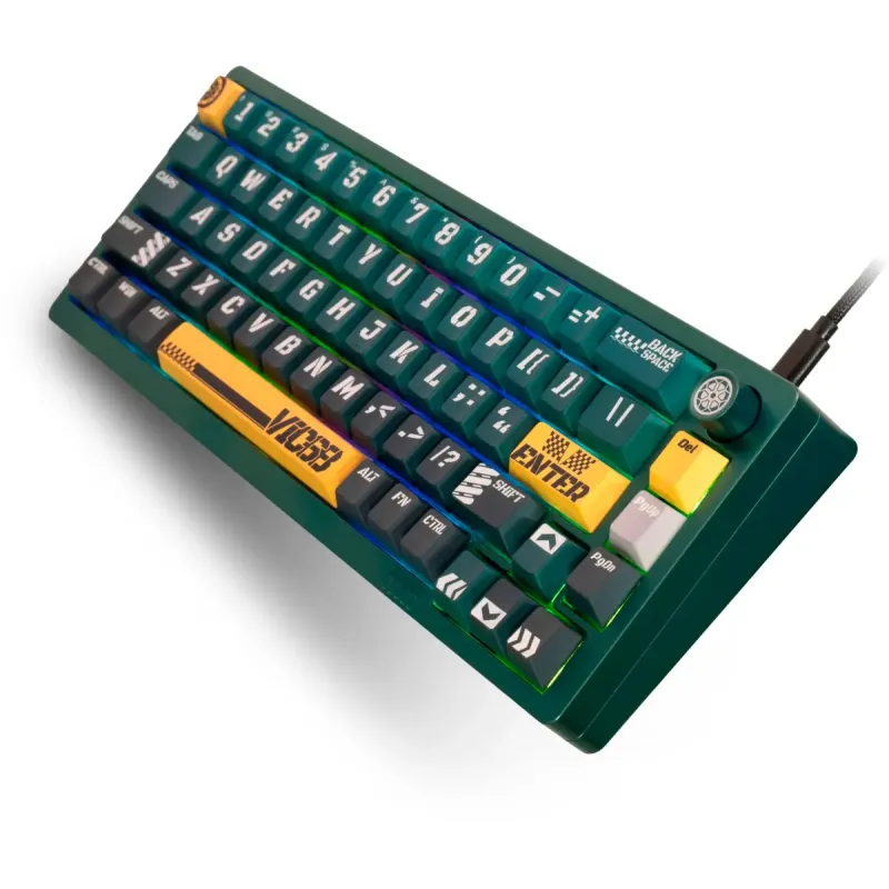Клавиатура Thunderobot VIC68 TTC Ultra RGB King Magnetic Switch USB Parrot Green (6932066320188)