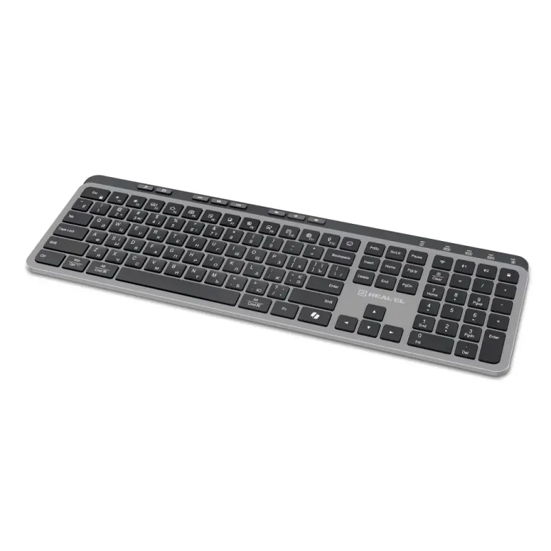 Клавиатура REAL-EL RK-737W Wireless/Bluetooth Black/Grey (EL123100060)