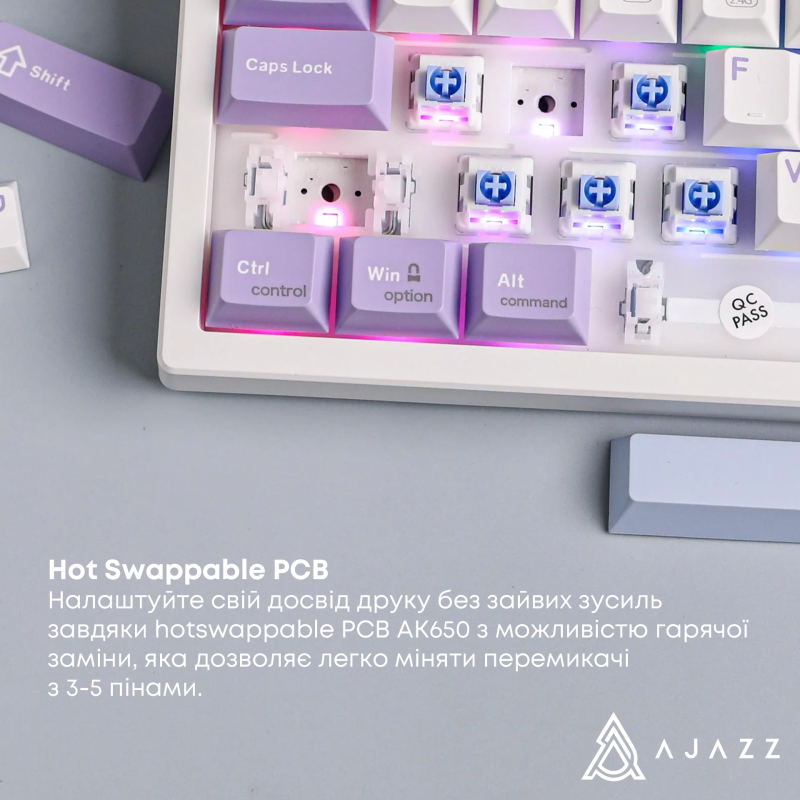 Клавиатура Ajazz AK650 Flying Fish Switch Purple (AK650-FF-PWB)