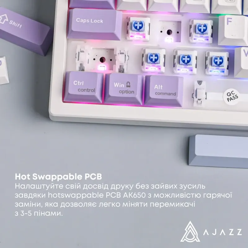 Клавиатура Ajazz AK650 Flying Fish Switch Purple (AK650-FF-PWB)