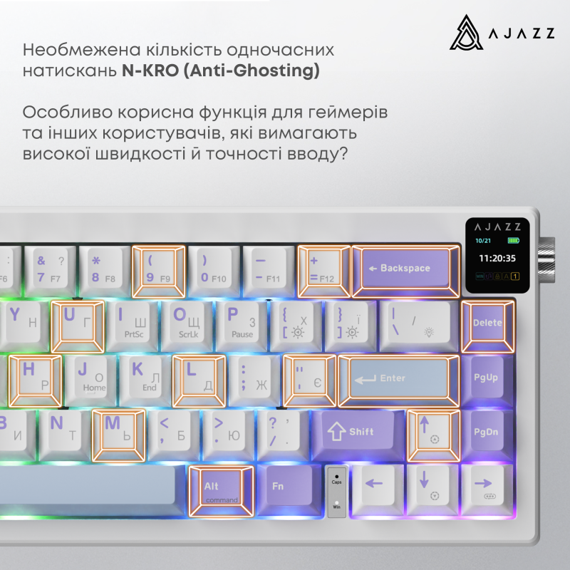 Клавиатура Ajazz AK650 Flying Fish Switch Purple (AK650-FF-PWB)