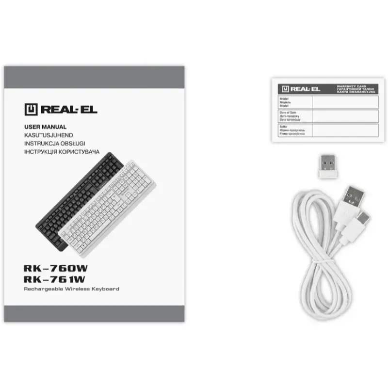 Клавиатура REAL-EL RK-761W White (EL123100059)
