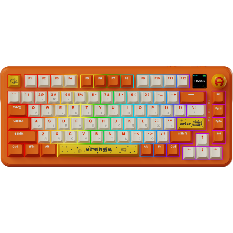 Клавиатура Ajazz AK820 Max Avocado Switch Orange (AK820MAX-AS-OW)