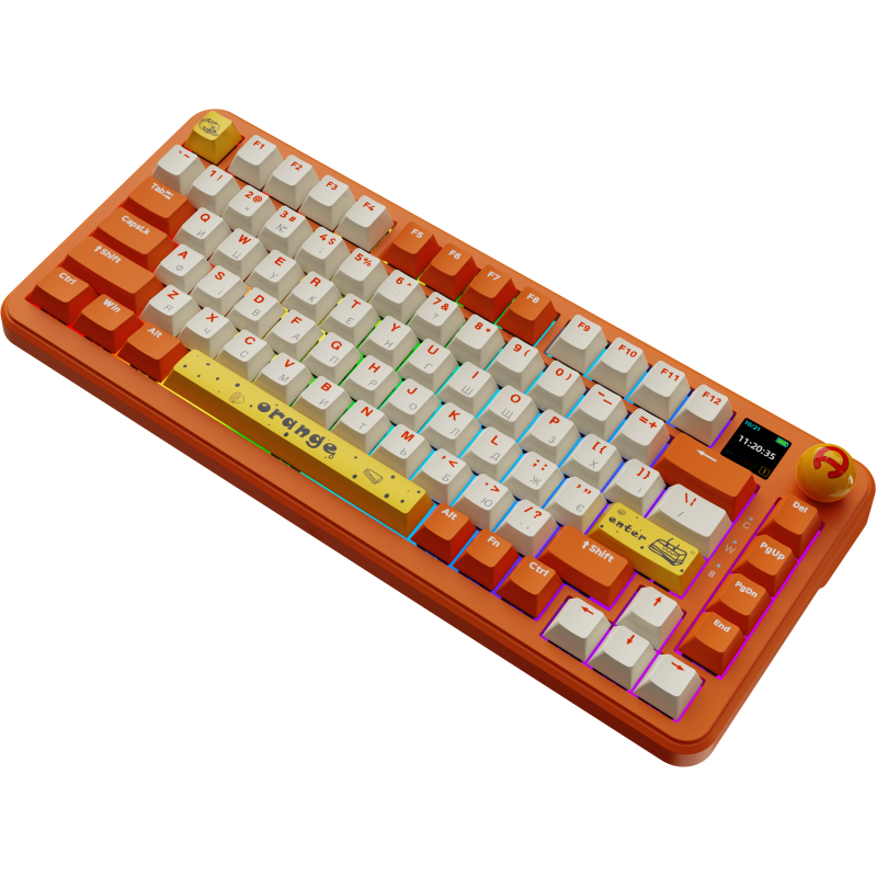 Клавиатура Ajazz AK820 Max Avocado Switch Orange (AK820MAX-AS-OW)