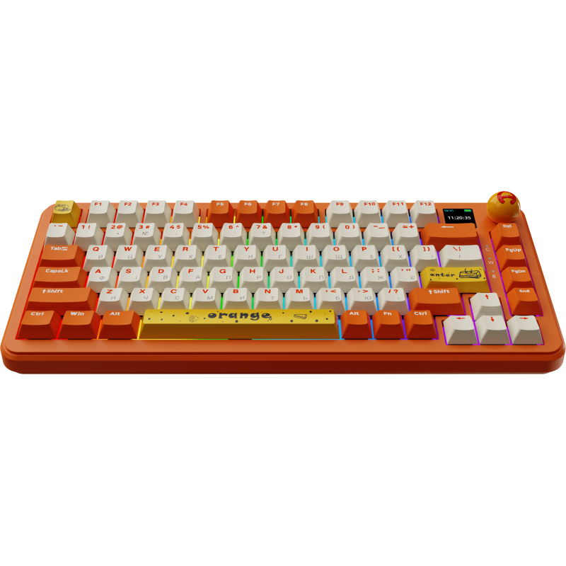 Клавиатура Ajazz AK820 Max Avocado Switch Orange (AK820MAX-AS-OW)