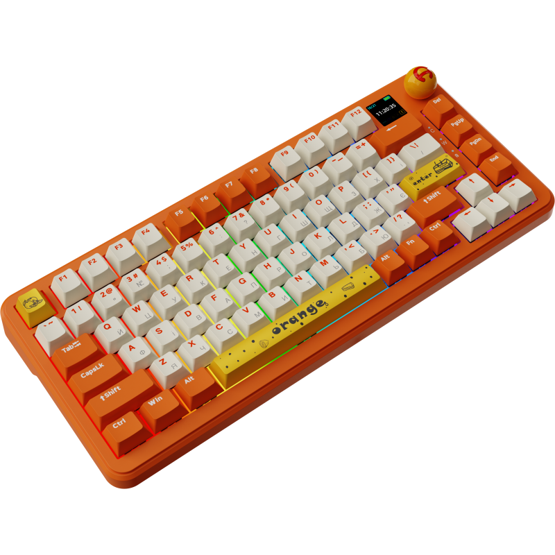 Клавиатура Ajazz AK820 Max Avocado Switch Orange (AK820MAX-AS-OW)