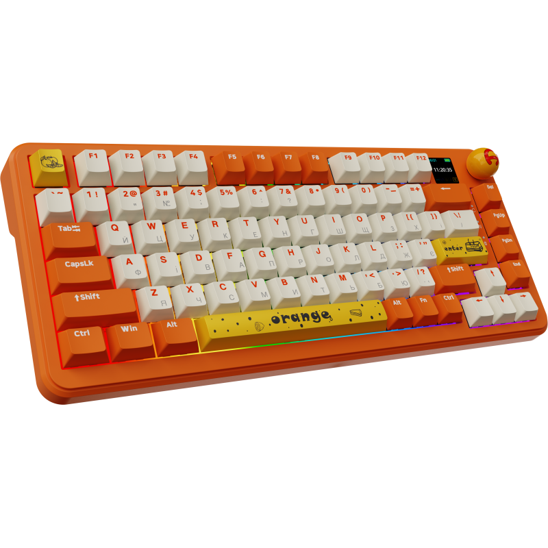 Клавиатура Ajazz AK820 Max Avocado Switch Orange (AK820MAX-AS-OW)