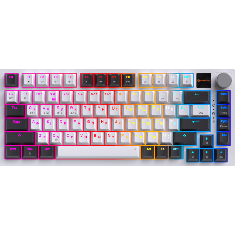 Клавіатура GamePro MK160D Pro QLAB Sakura Switch White