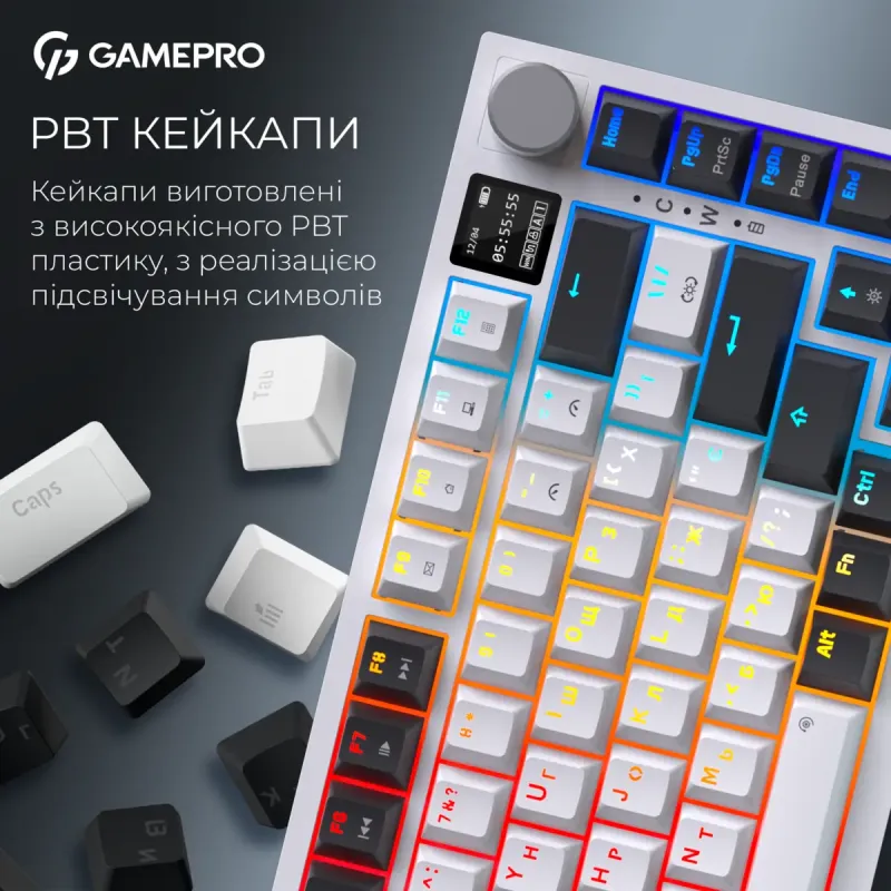 Клавіатура GamePro MK160D Pro QLAB Sakura Switch White
