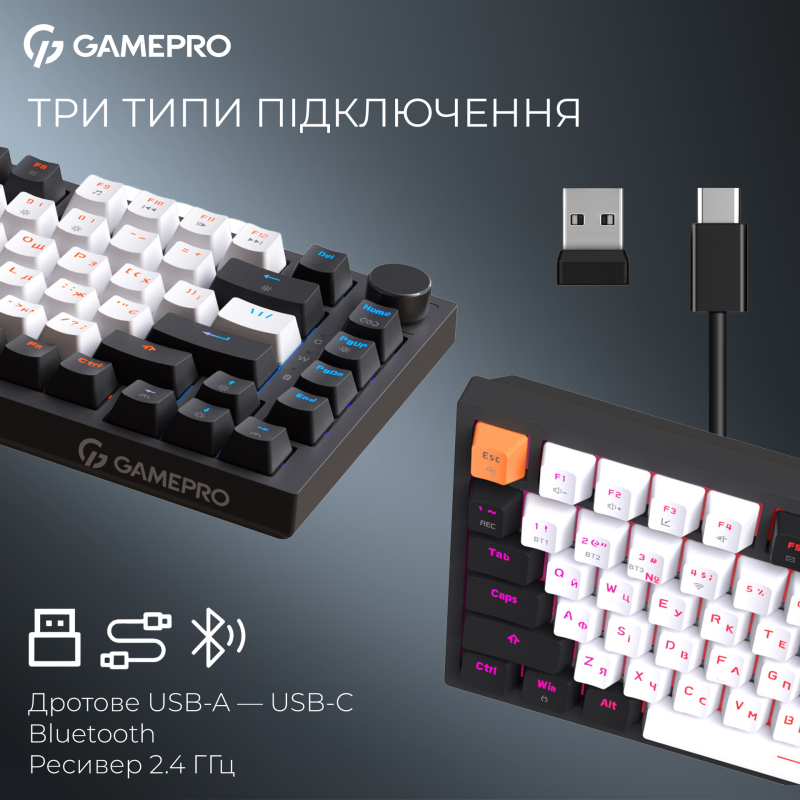 Клавіатура GamePro MK160 QLAB Sakura Switch Black