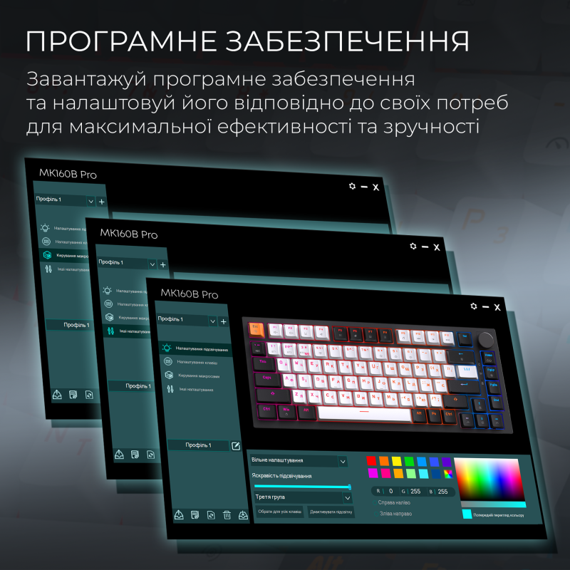 Клавіатура GamePro MK160 QLAB Sakura Switch Black