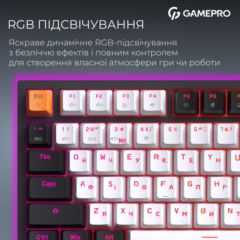 Клавіатура GamePro MK160 QLAB Sakura Switch Black