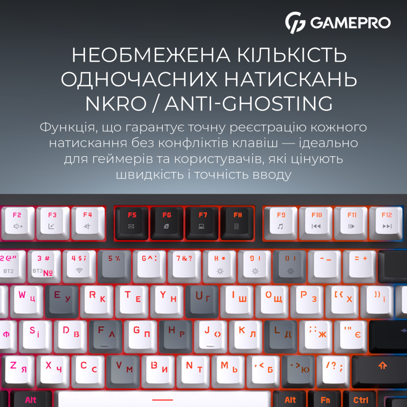 Клавіатура GamePro MK160 QLAB Sakura Switch Black