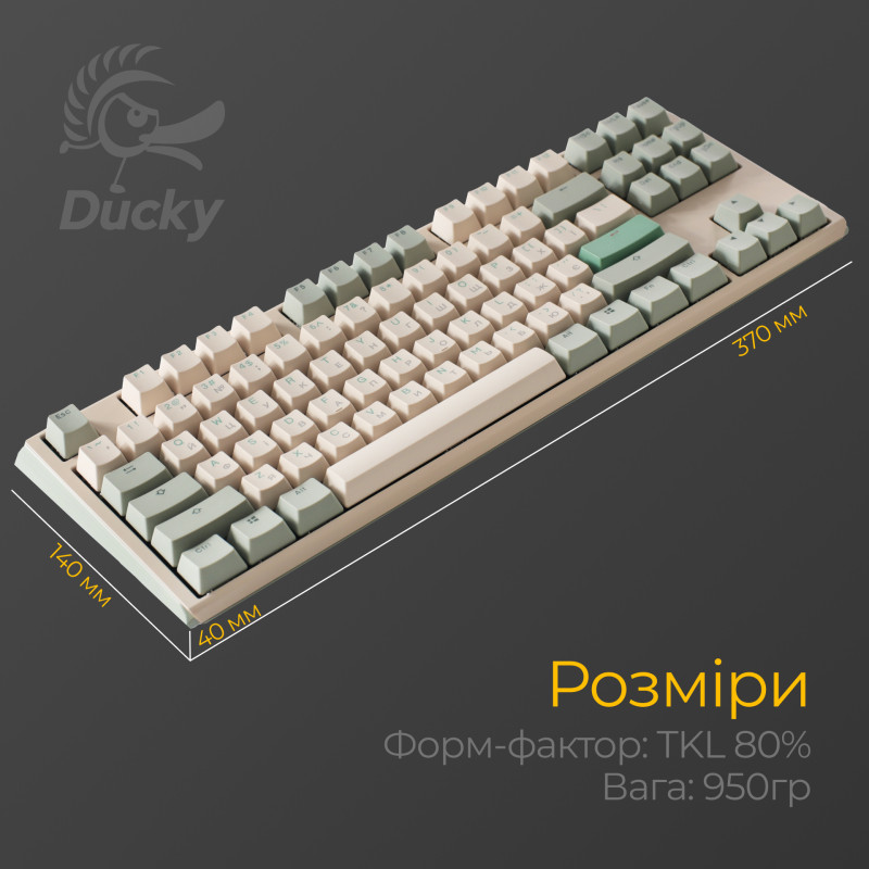 Клавіатура Ducky DKON2187-RUAPXМAEGGC1
