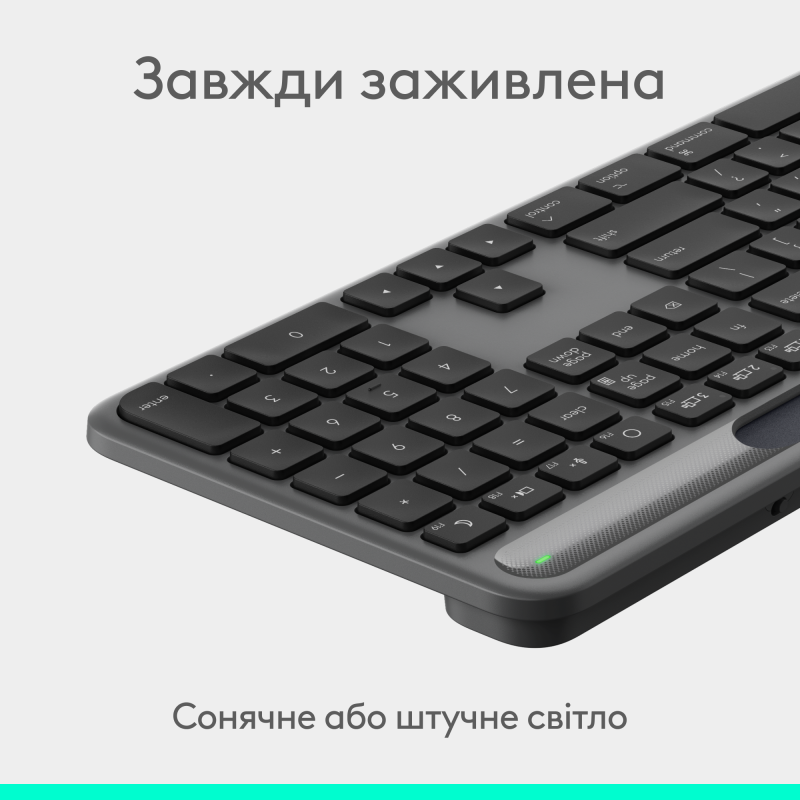 Клавиатура Logitech Slim Solar+ Bluetooth Graphite (920-013764)