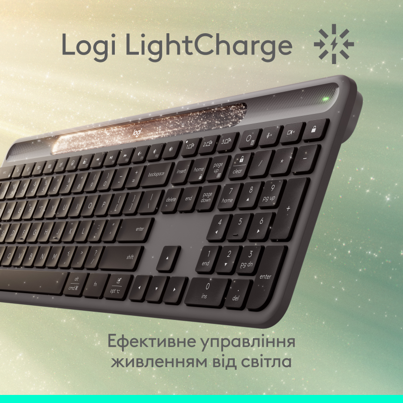 Клавиатура Logitech Slim Solar+ Bluetooth Graphite (920-013764)