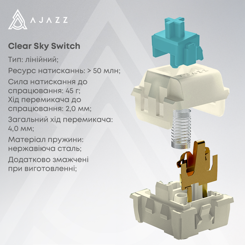 Ajazz AK980 Clear Sky Switch Purple (AK980-CS-PWB)