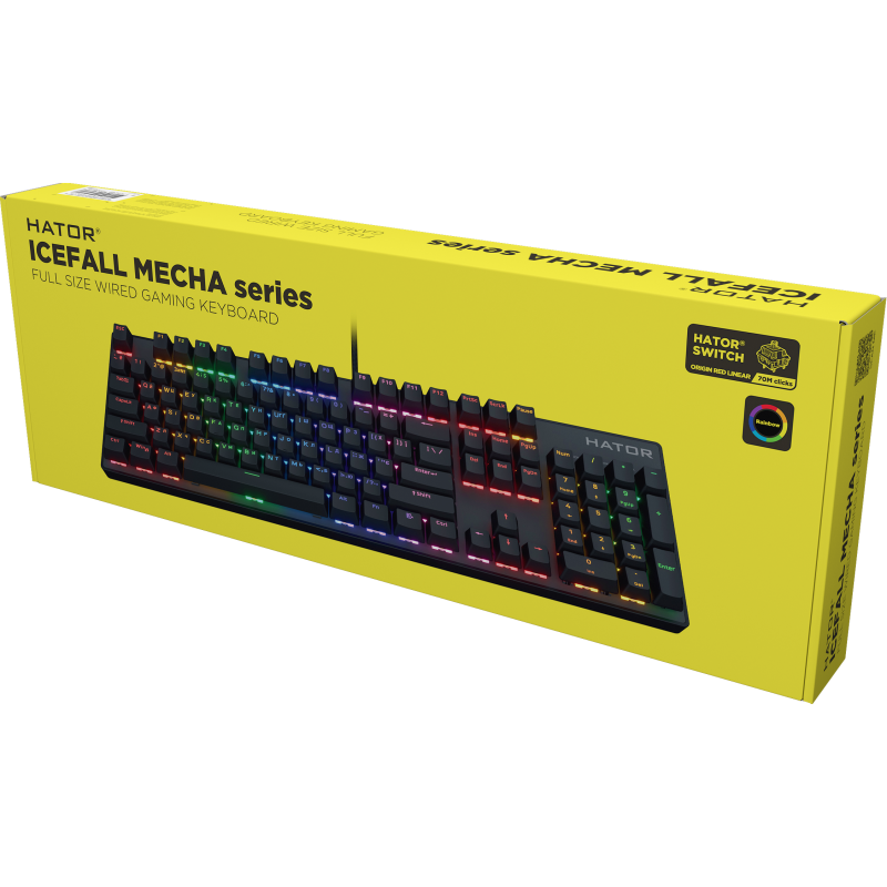 Клавиатура HATOR Icefall Mecha Rainbow Black (HTK104UA)